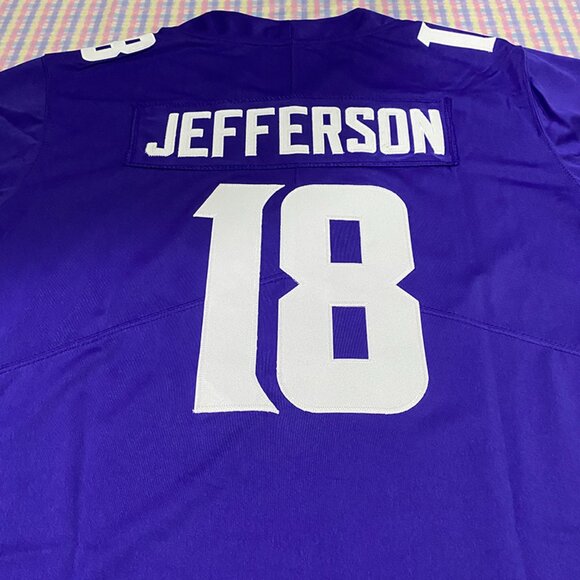 Minnesota Vikings Purple Jersey Jefferson No. 18 - Picture 6 of 7